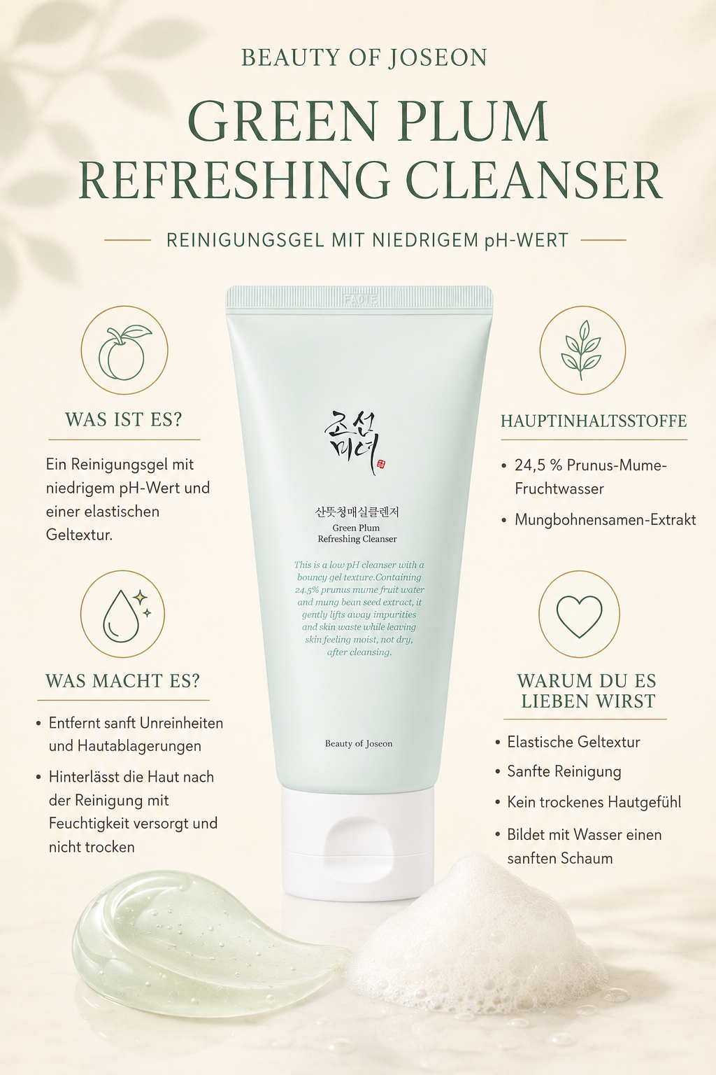 Beauty of Joseon Green Plum Refreshing Cleanser
