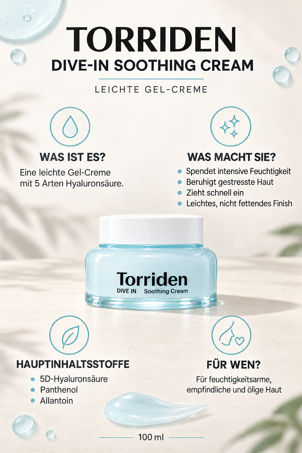 Torriden DIVE IN Soothing Cream