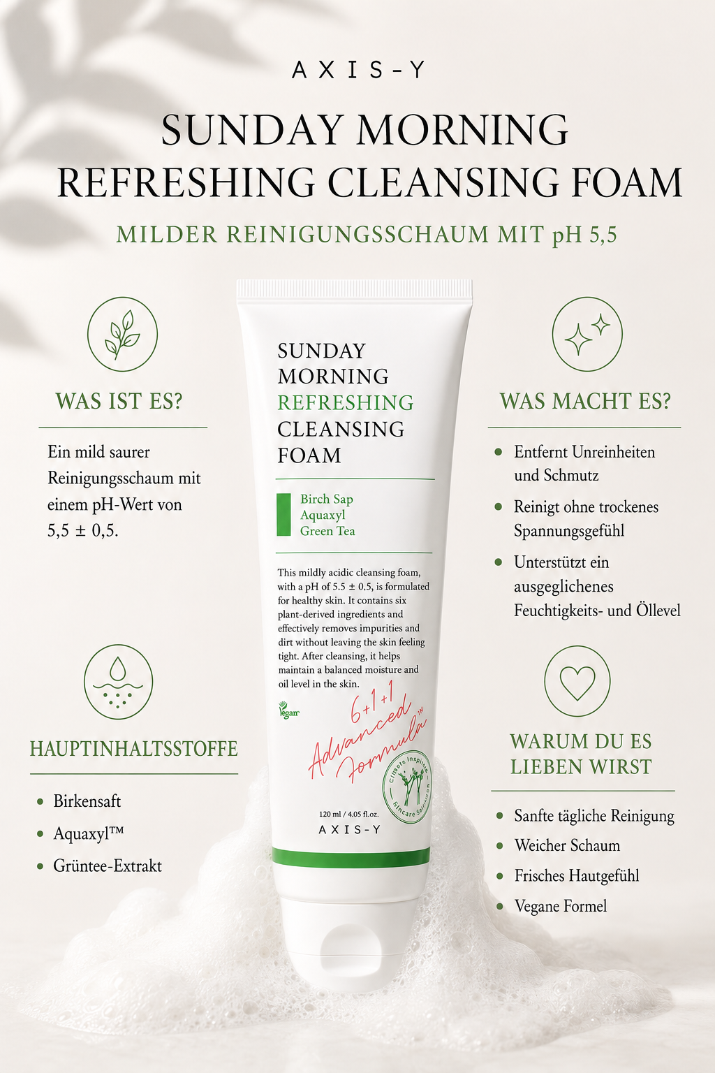 AXIS-Y Sunday Morning Refreshing Cleansing Foam