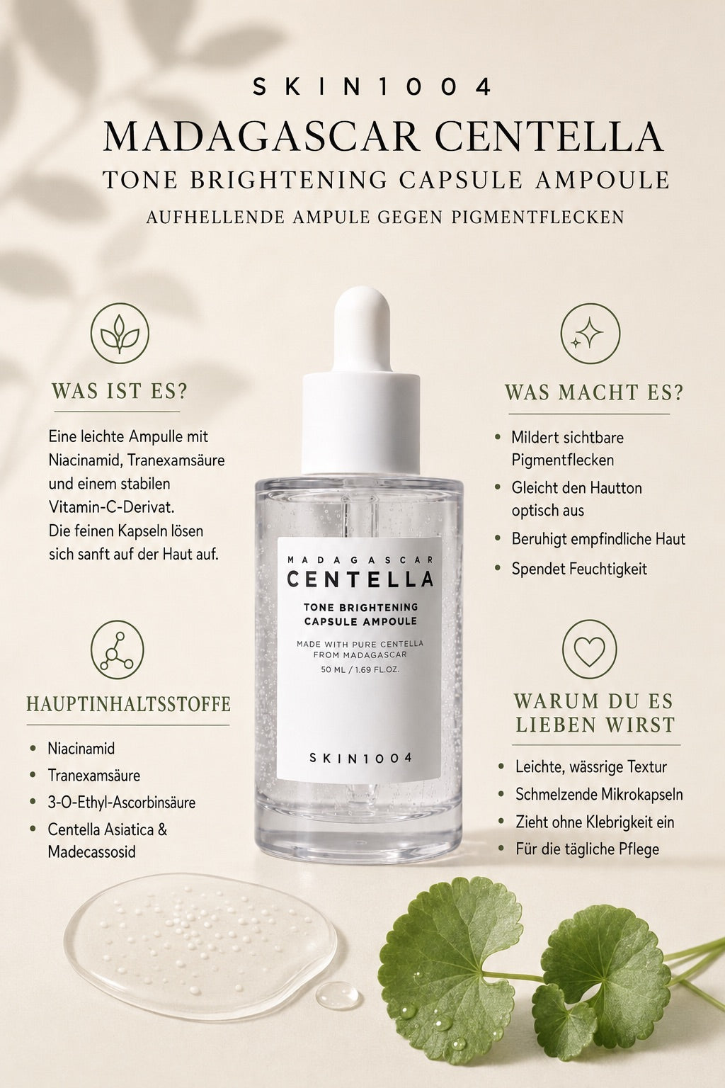 SKIN1004 Madagascar Centella Tone Brightening Capsule Ampoule