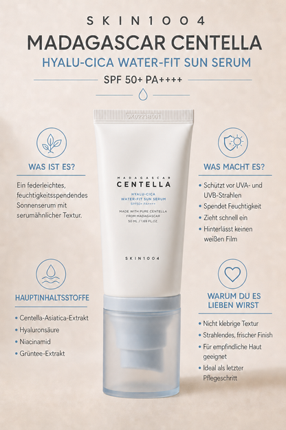 SKIN1004 Madagascar Centella Hyalu-Cica Water-Fit Sun Serum SPF50+ PA++++