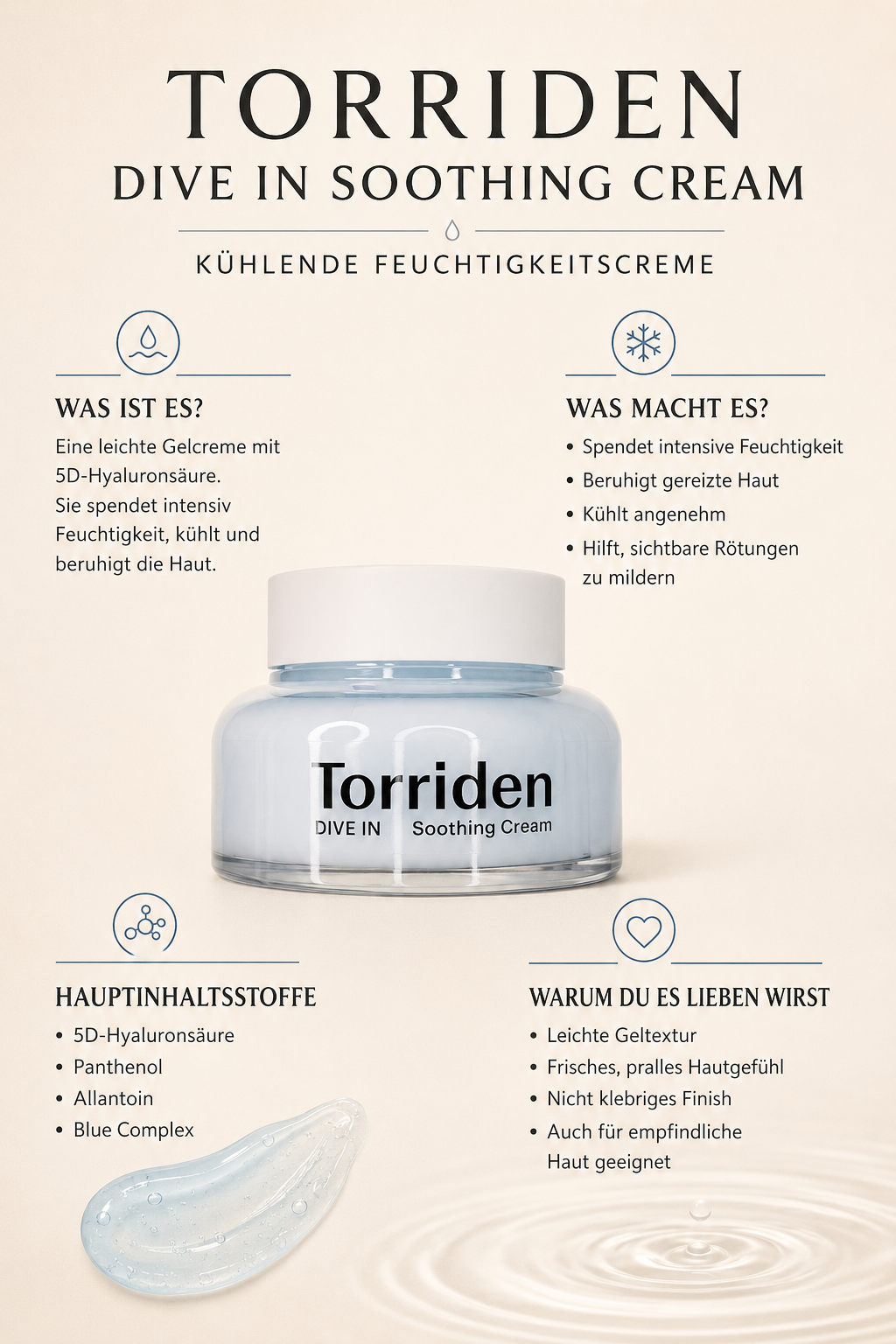 Torriden DIVE IN Soothing Cream