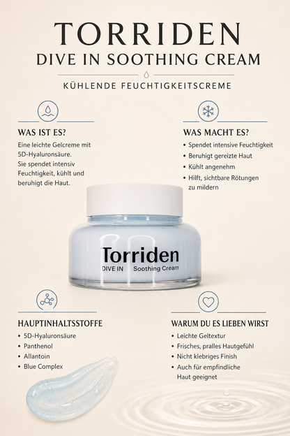 Torriden DIVE IN Soothing Cream